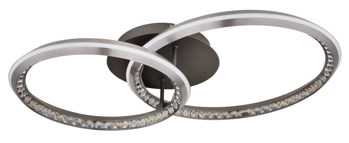 GLOBO LED-Deckenleuchte grau Metall Aluminium B/H/L: ca. 50x14,5x75 cm 1 Brennstellen