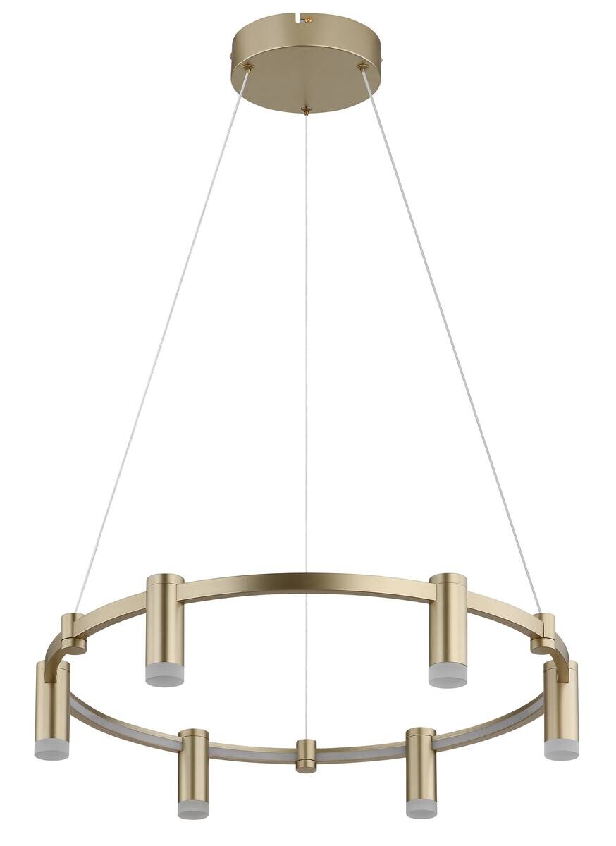 GLOBO Hängeleuchte Opal gold Acryl Aluminium Metall H/D: ca. 120x62 cm 1.0 Brennstellen