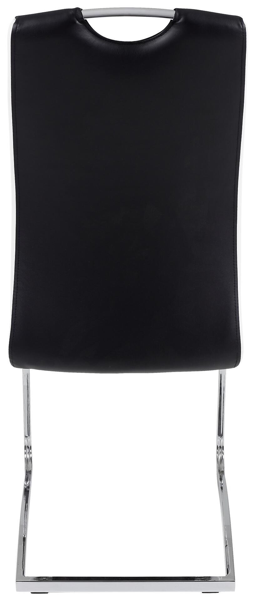 Schwingstuhl Tabea 4er Set schwarz weiß Kunstleder Kunstleder B/H/T: ca. 43x99x61 cm