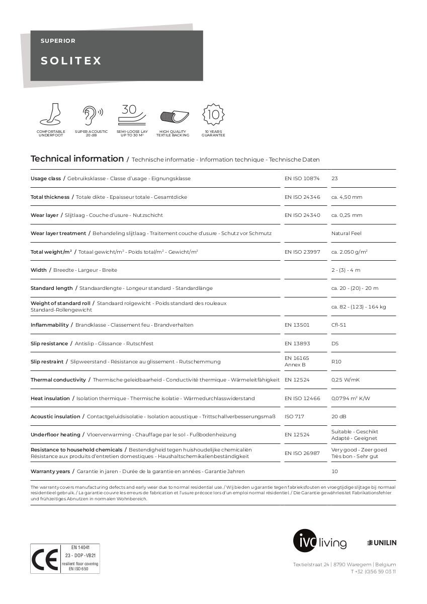 Vinylboden Solitex natur Eiche B: ca. 400 cm pro m²