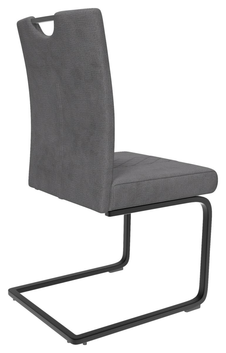 Schwingstuhl Alabama dunkelgrau Microfaser B/H/T: ca. 50x94x60 cm