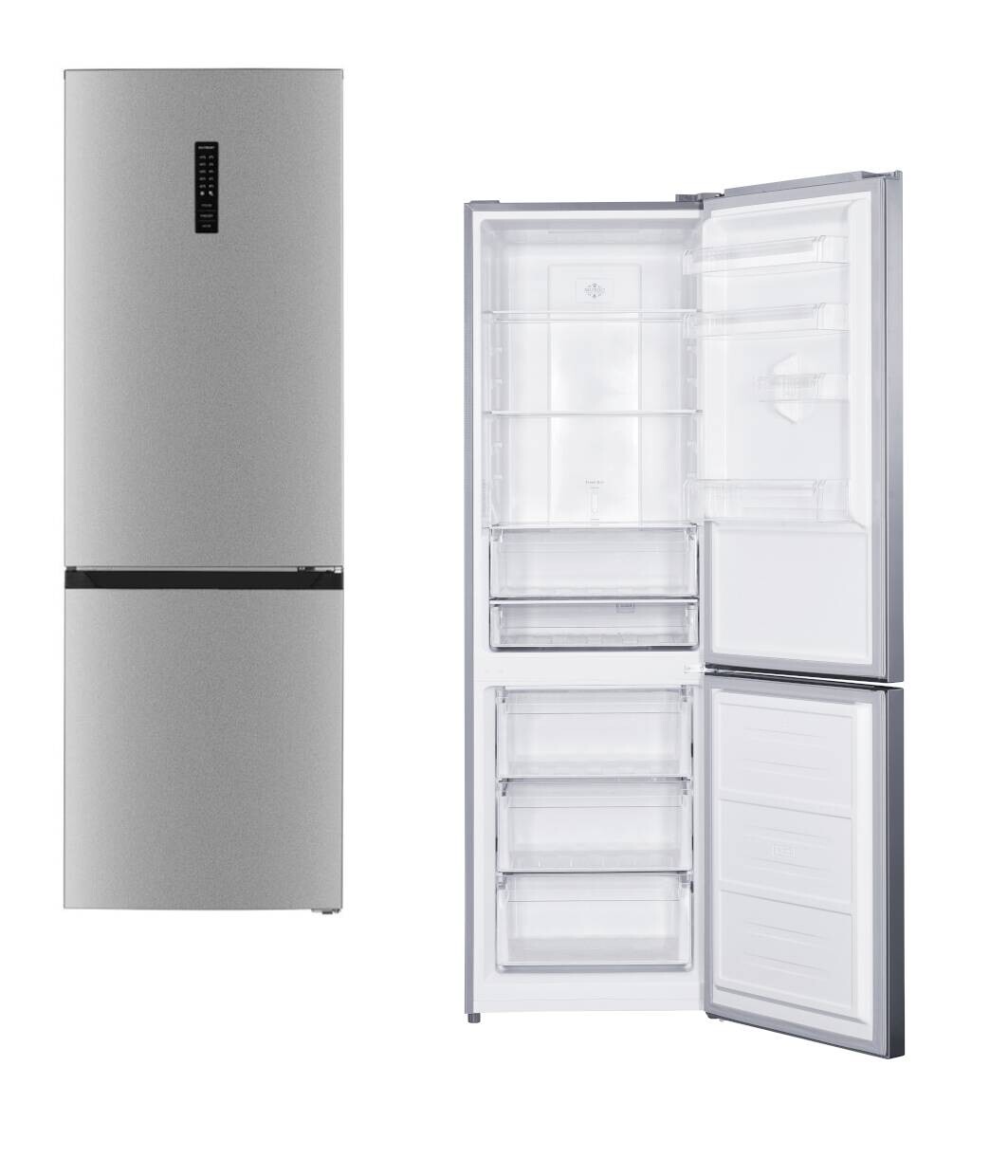 PKM Kühl-/Gefrierkombination Inox B/H/T: ca. 60x193,5x67,5 cm