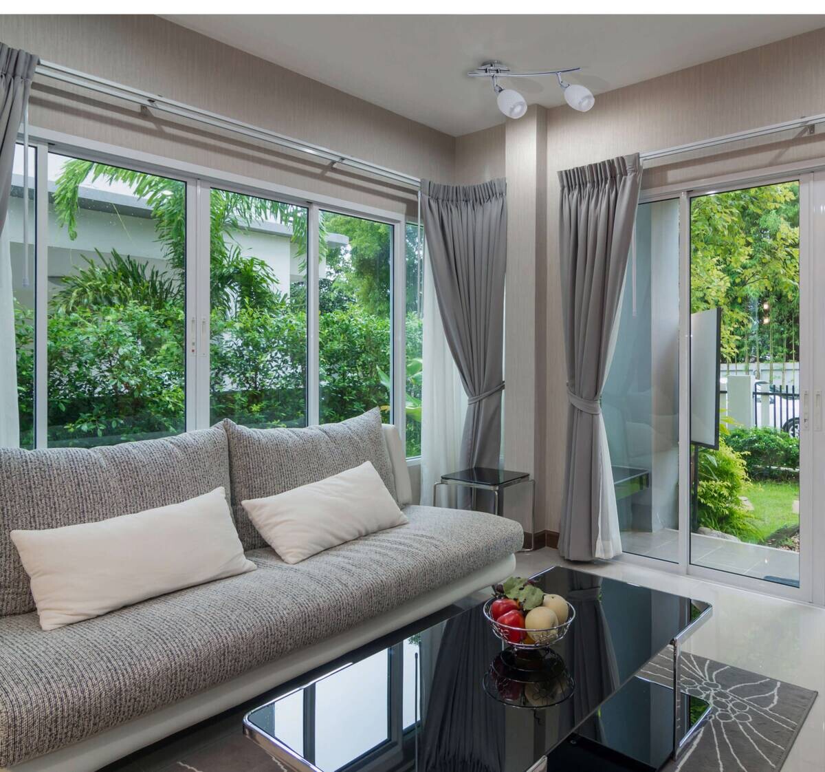 Näve Leuchten Spotschiene 1174942 Chrom Metall Glas B/H/T: ca. 9x12,5x36 cm 2 Brennstellen