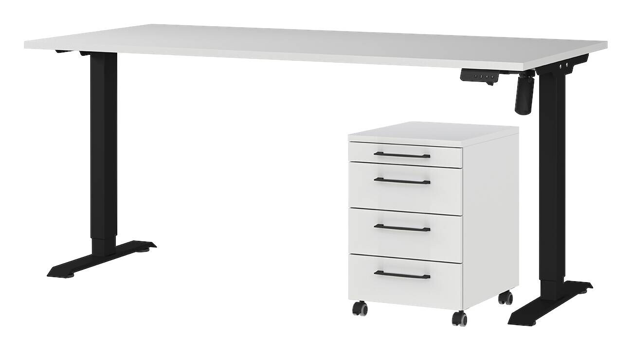 Büro-Sets 9750-581 Lichtgrau schwarz B/H/T: ca. 217x119x80 cm Büro-Sets 9750-581 Lichtgrau schwarz B/H/T: ca. 217x119x80 cm