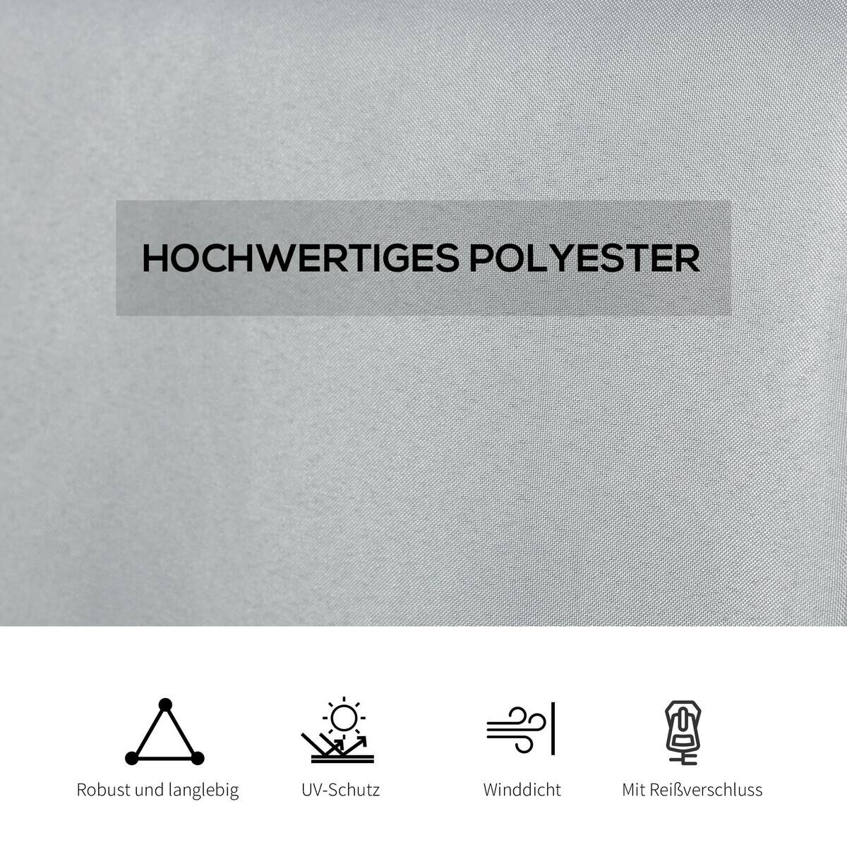 Outsunny Pavillon-Zubehör hellgrau Polypropylen H/L: ca. 352x205 cm