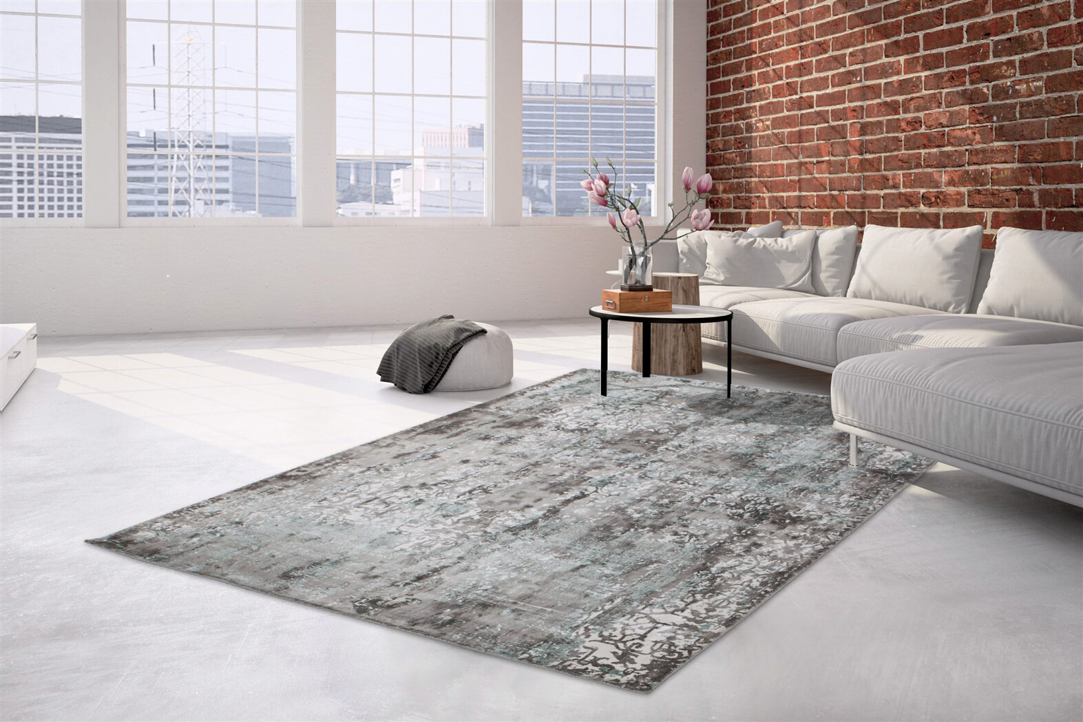 Arte Espina Kurzflorteppich Ocean 200 türkis B/L: ca. 170x240 cm