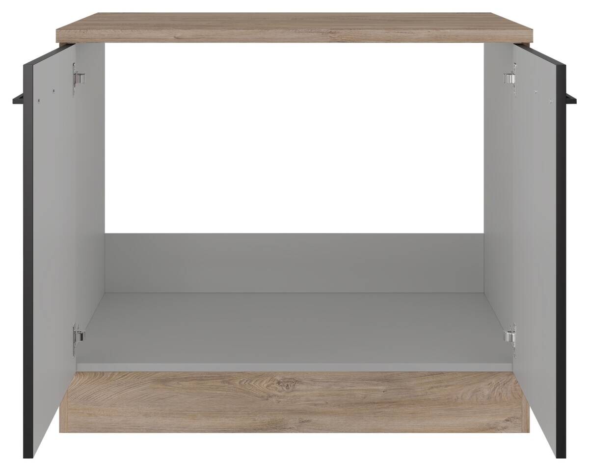 Spülenschrank Capri schwarz matt B/H/T: ca. 100x85x60 cm