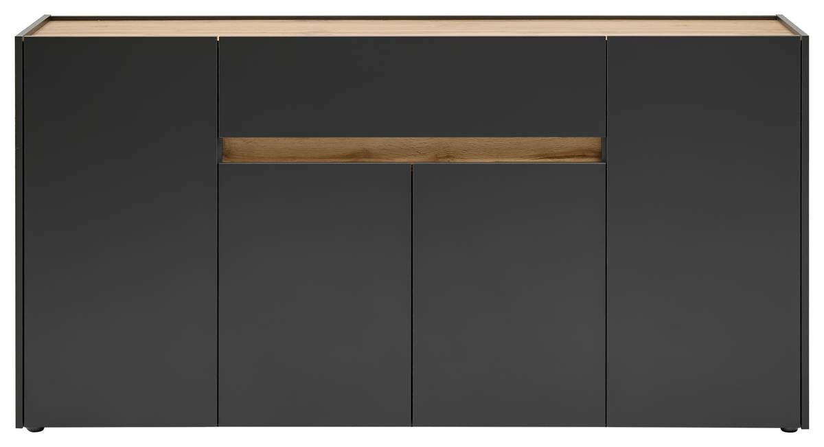 Sideboard City Eiche Wotan Nachbildung anthrazit B/H/T: ca. 170x84x40 cm