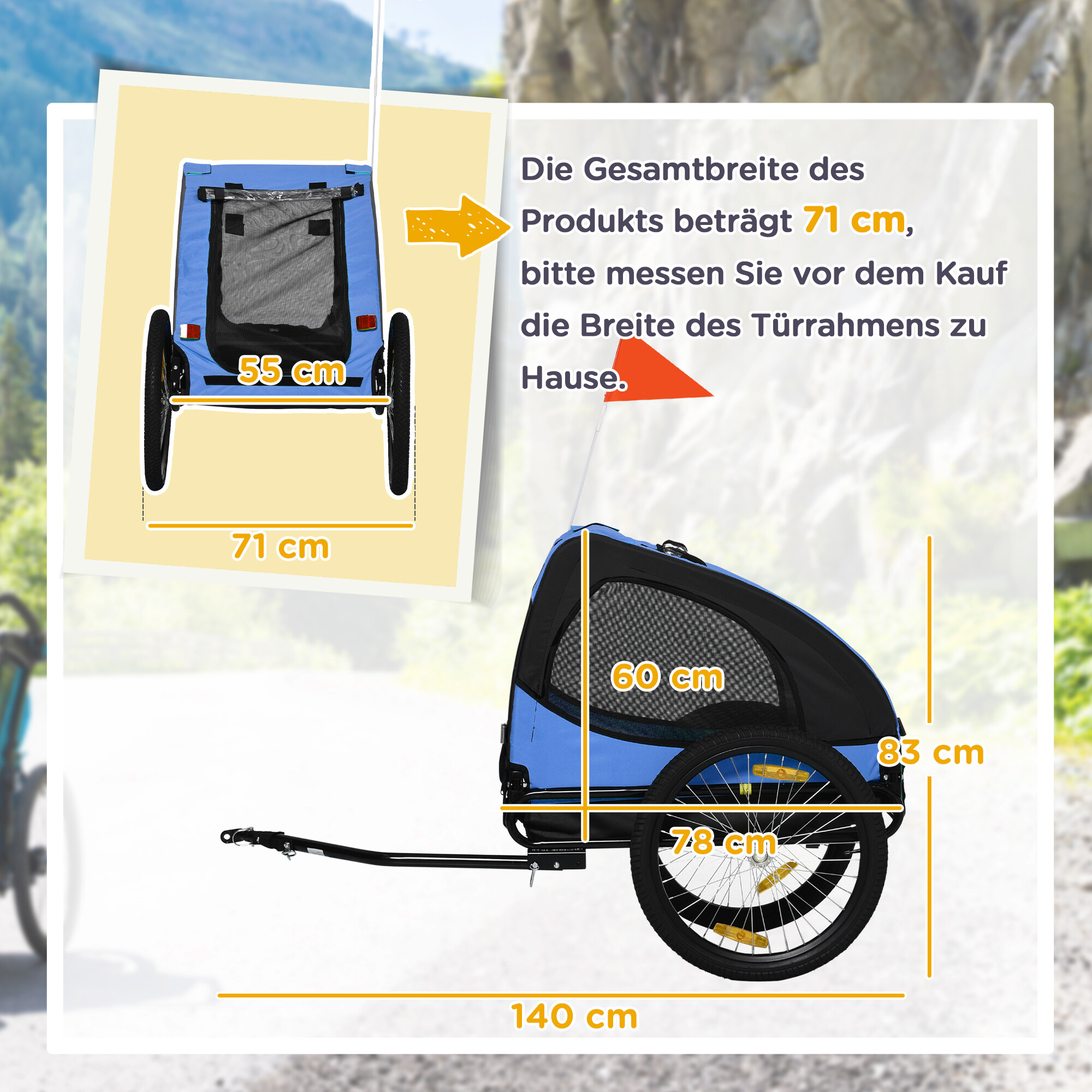 PawHut Hundeanhänger