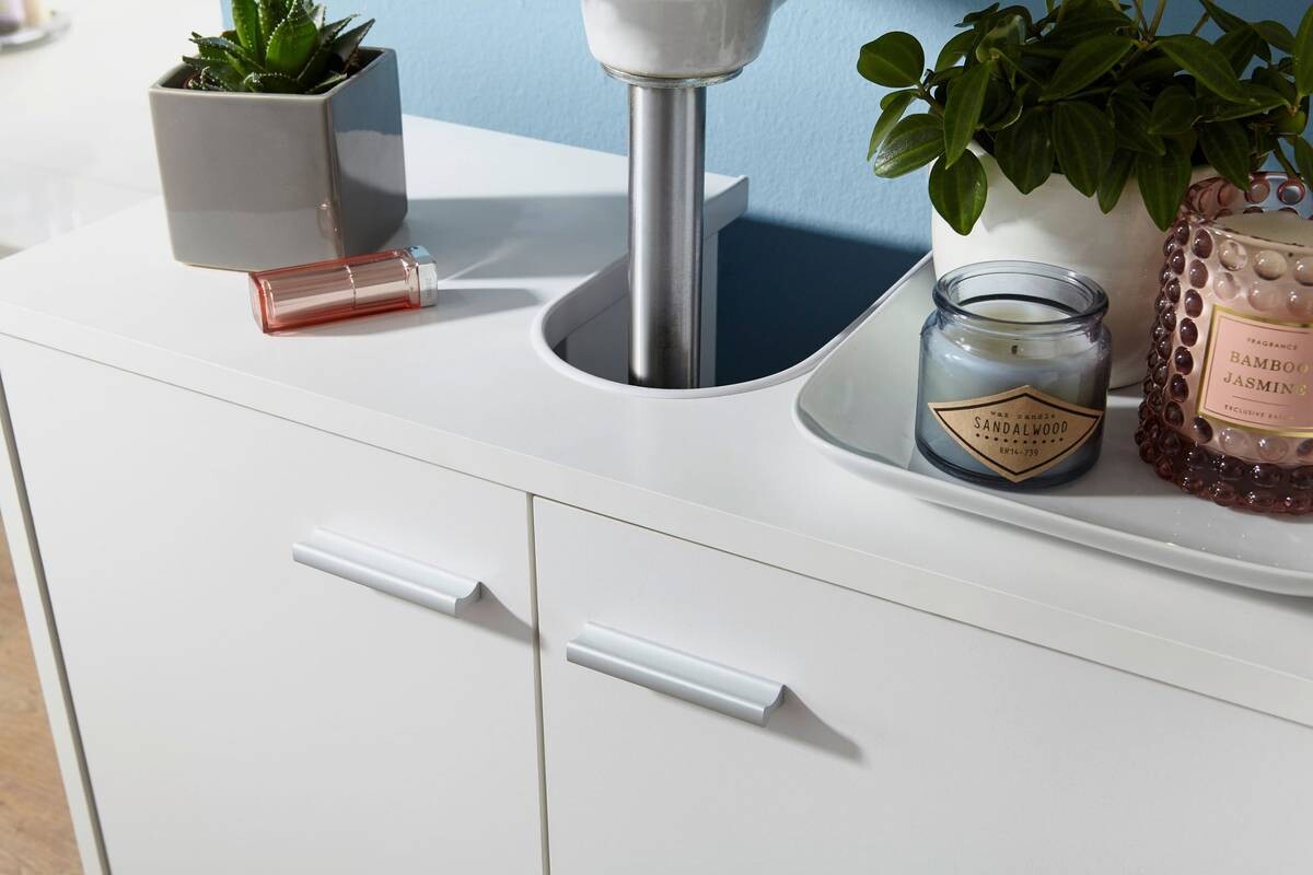 Waschbeckenunterschrank weiß B/H/T: ca. 30x55x60 cm