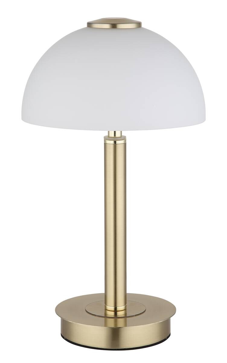 GLOBO LED-Tischleuchte messing Opal Metall Kunststoff Glas H/D: ca. 31,5x18 cm 1 Brennstellen