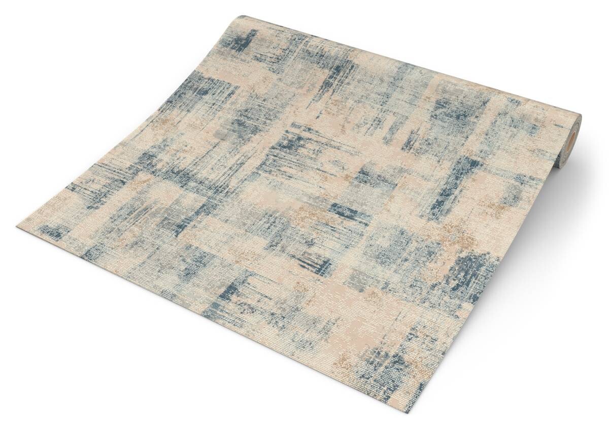 Rasch Vliestapete Struktur beige blau B/L: ca. 53x1005 cm