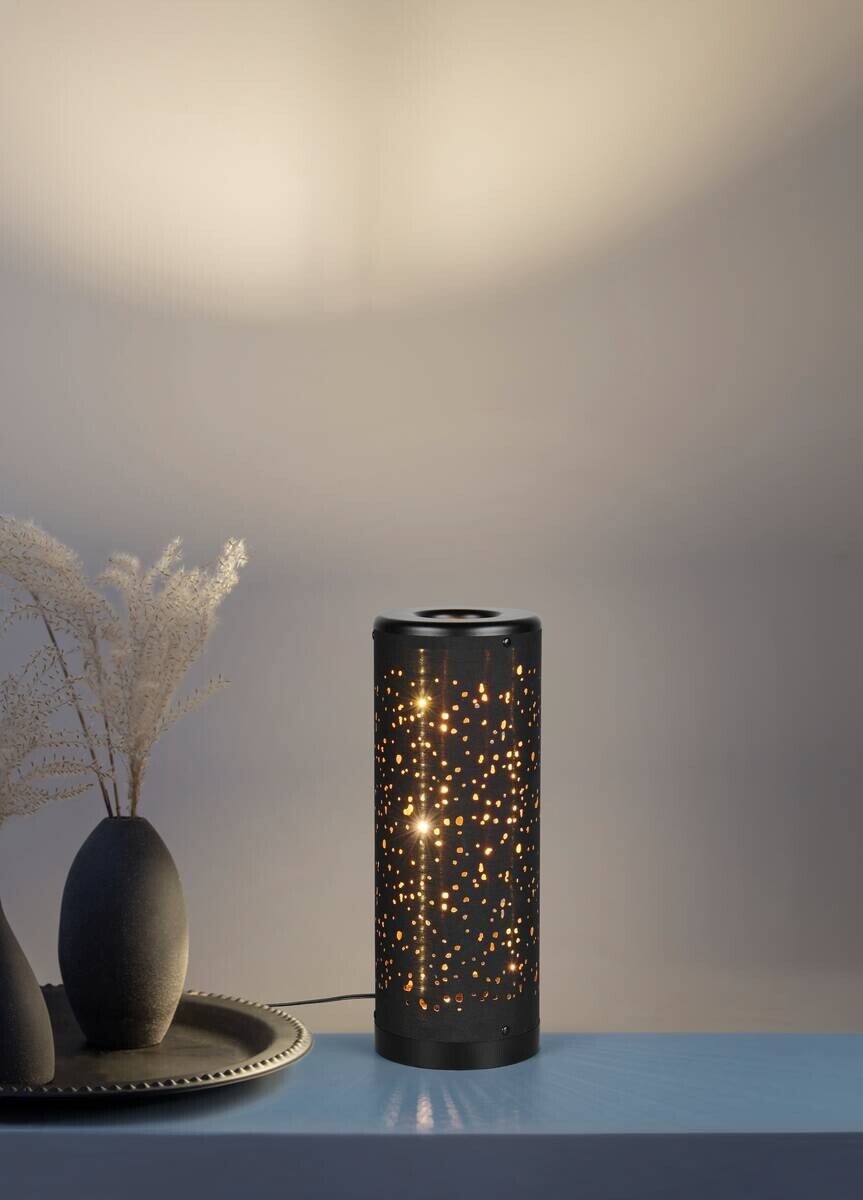 Reality Leuchten LED-Tischleuchte Taco schwarz Kunststoff B/L: ca. 13x34,5 cm