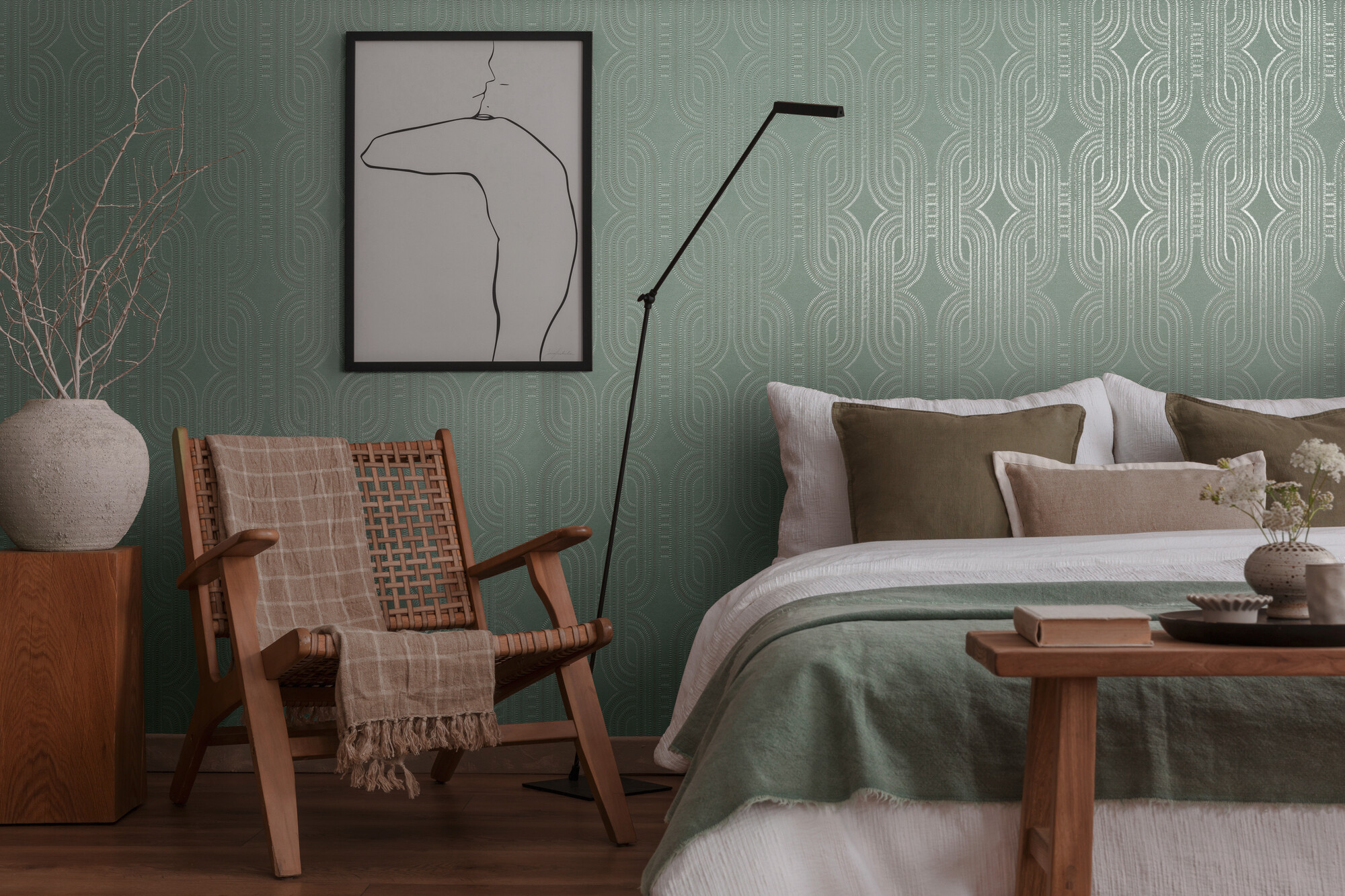 A.S.Creation Vliestapete grün braun blau B/H/D: ca. 53x1005x9,5 cm