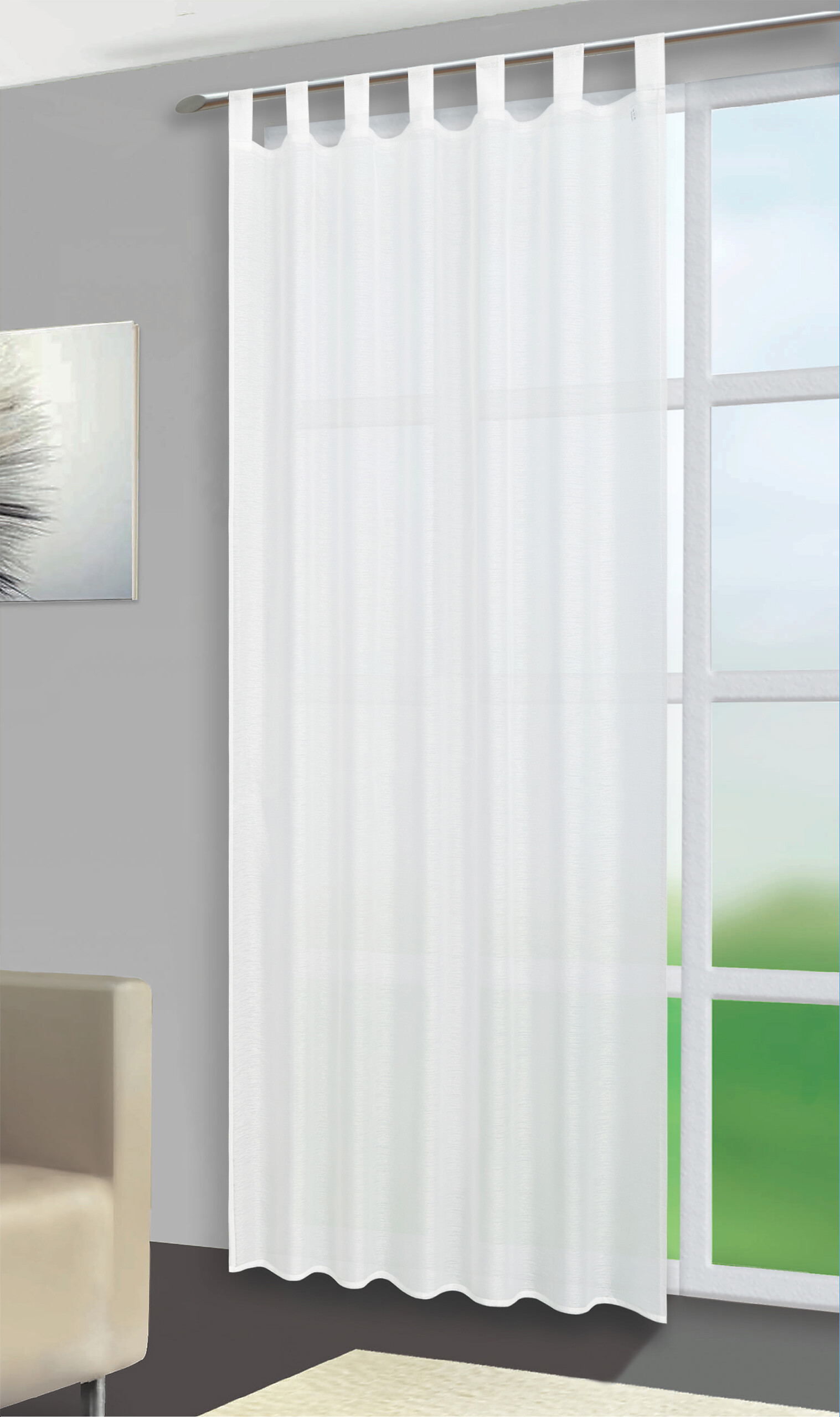 POCOline Kombivorhang Julia offwhite B/L: ca. 135x235 cm