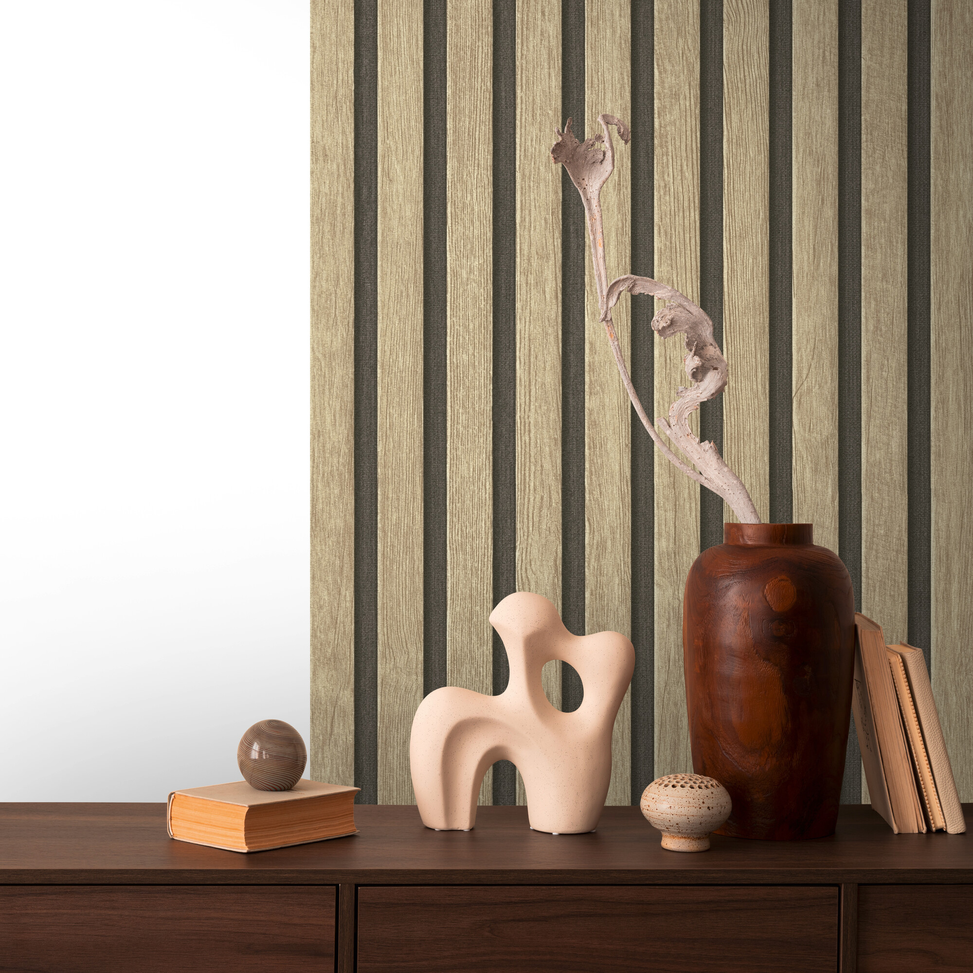 A.S.Creation Tapete beige braun schwarz B/H/D: ca. 52x250x7,5 cm