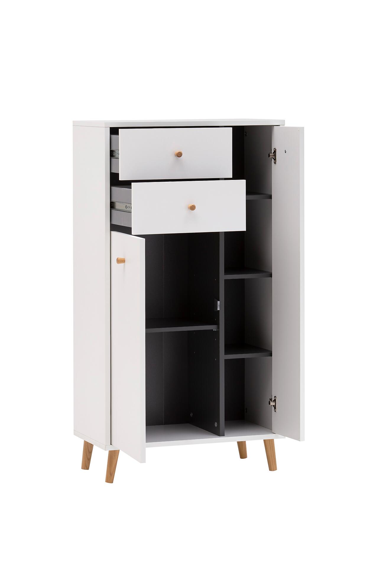 Highboard Bjarne weiß B/H/T: ca. 60,2x103,4x33,05 cm Highboard Bjarne weiß B/H/T: ca. 60,2x103,4x33,05 cm