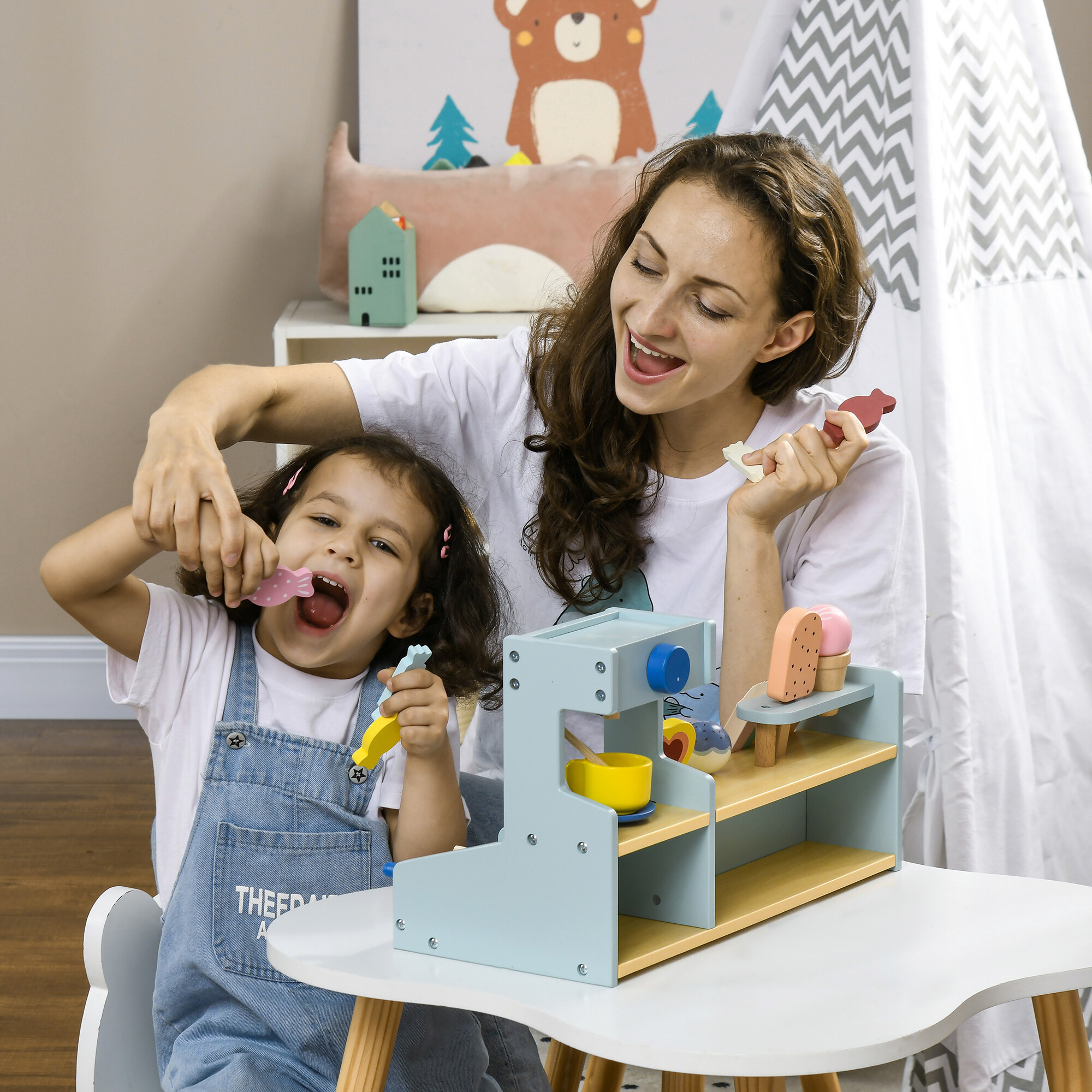 AIYAPLAY Spiel-Eisdiele B/H/L: ca. 20x24,5x42 cm