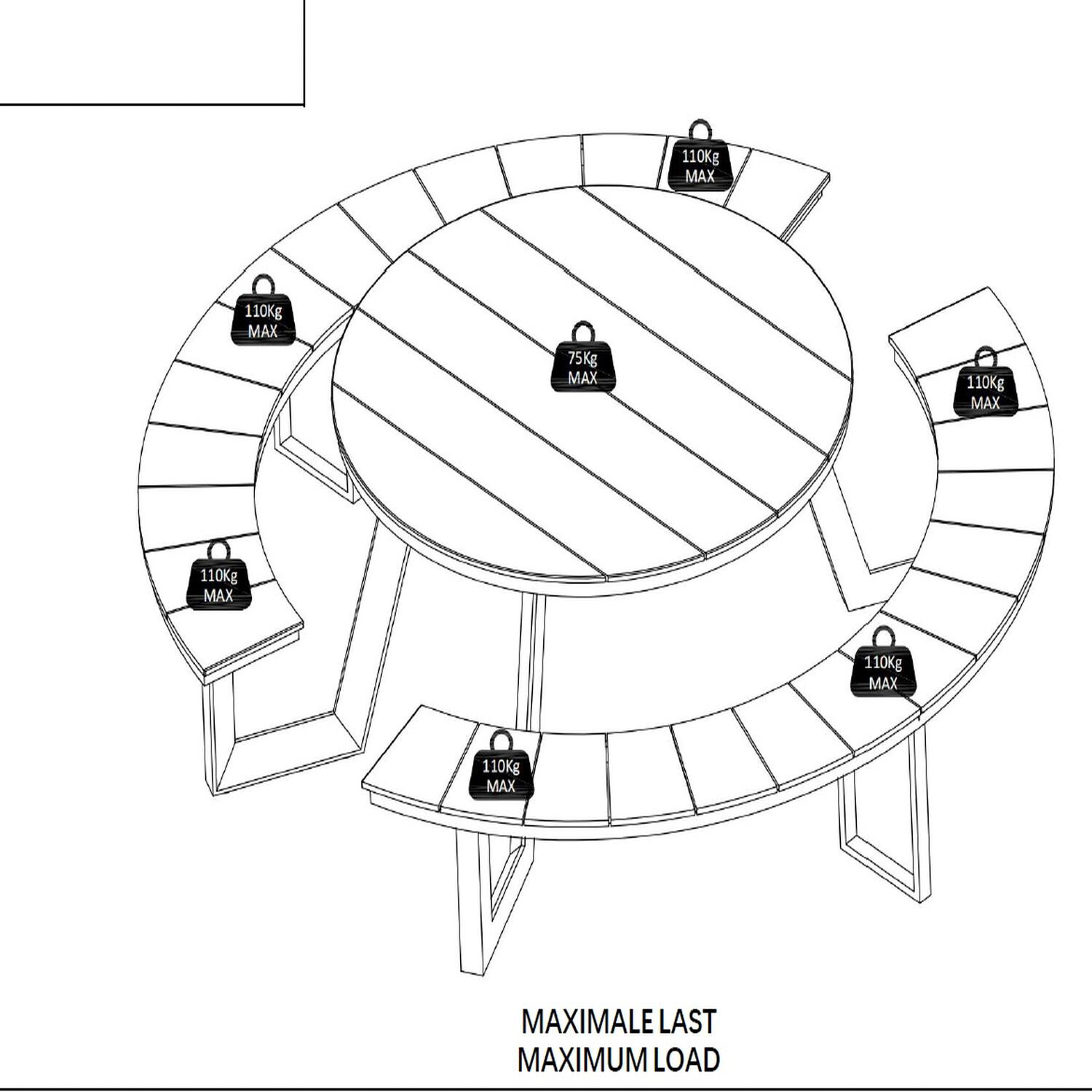 POCOline Gartensitzgruppe grau Alu