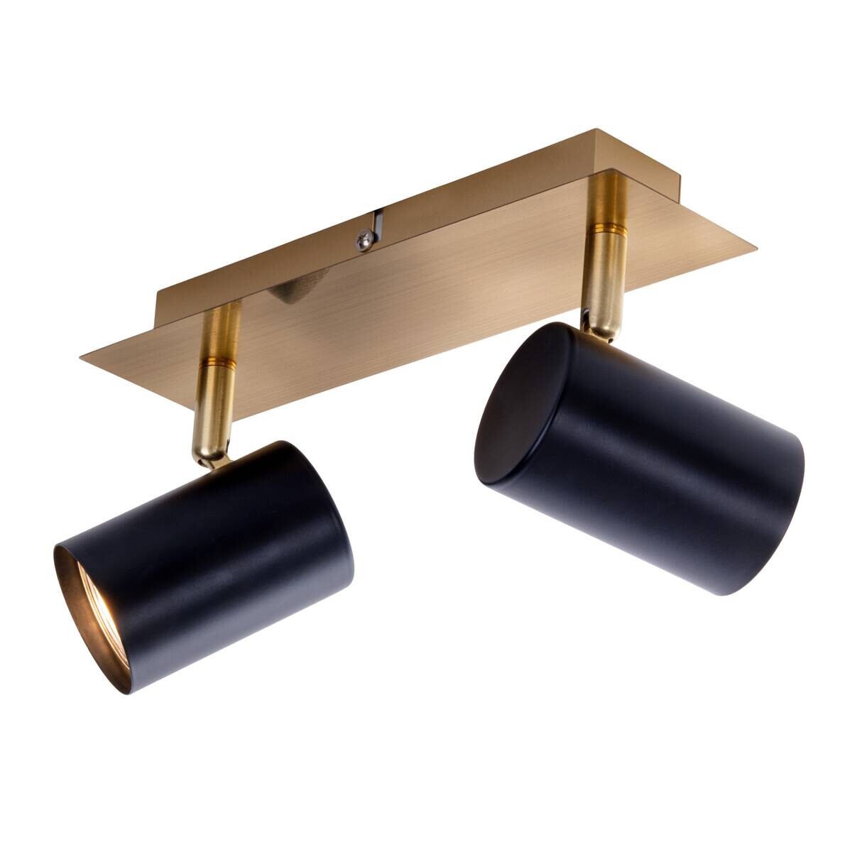 Näve Leuchten Deckenleuchte 1394822 gold schwarz Metall B/H/T: ca. 7x13,5x24 cm GU10 2 Brennstellen