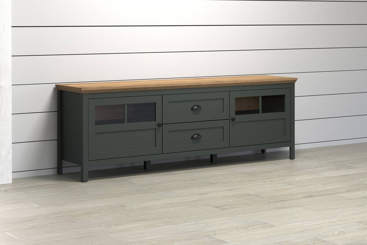 Lowboard Stanton tannengrün Eiche Evoke Coast Nachbildung B/H/T: ca. 184x64x45 cm