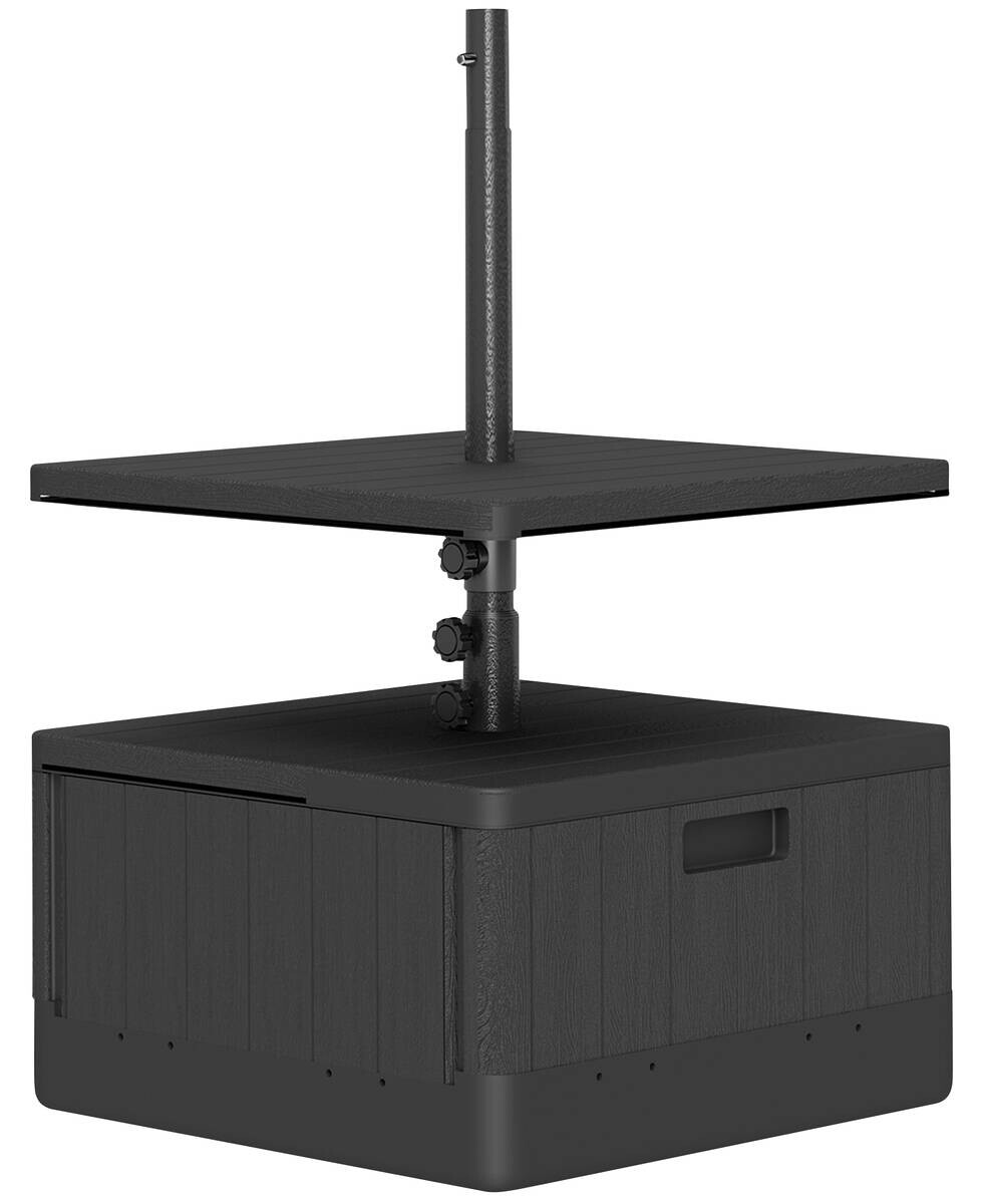 Outsunny Schirmständer schwarz Metall B/H/L: ca. 53x45x53 cm