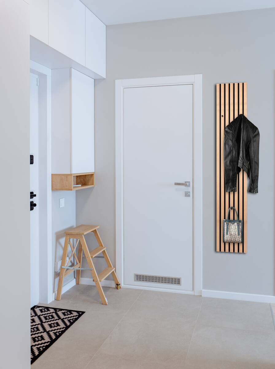 Wandgarderobe Grace Eiche Artisan Nachbildung schwarz B/H/T: ca. 25x160x7 cm Wandgarderobe Grace Eiche Artisan Nachbildung schwarz B/H/T: ca. 25x160x7 cm