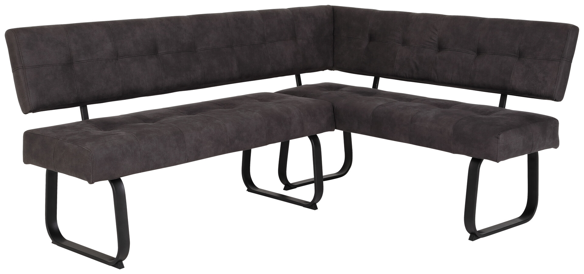 Eckbank LUISE LEB anthrazit Vintage Optik anthrazit B/H/T: ca. 202x92x152 cm