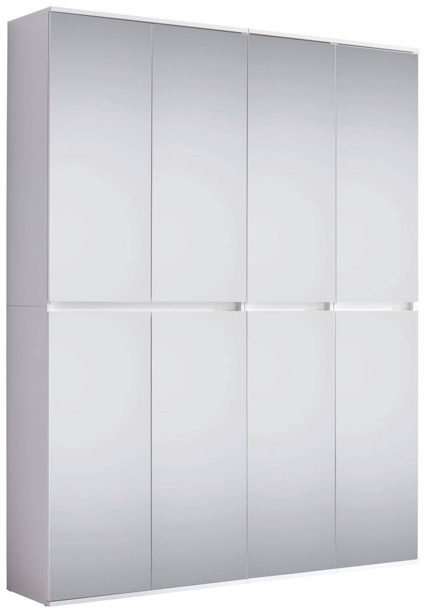 Garderobenschrank Mirror weiß B/H/T: ca. 148x191x34 cm