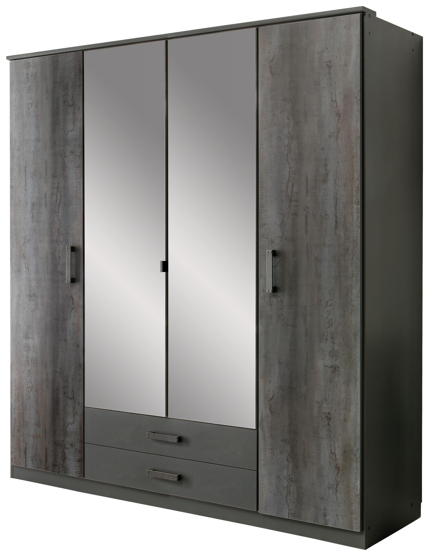 Kleiderschrank Duisburg Graphit B/H/T: ca. 180x199x58 cm