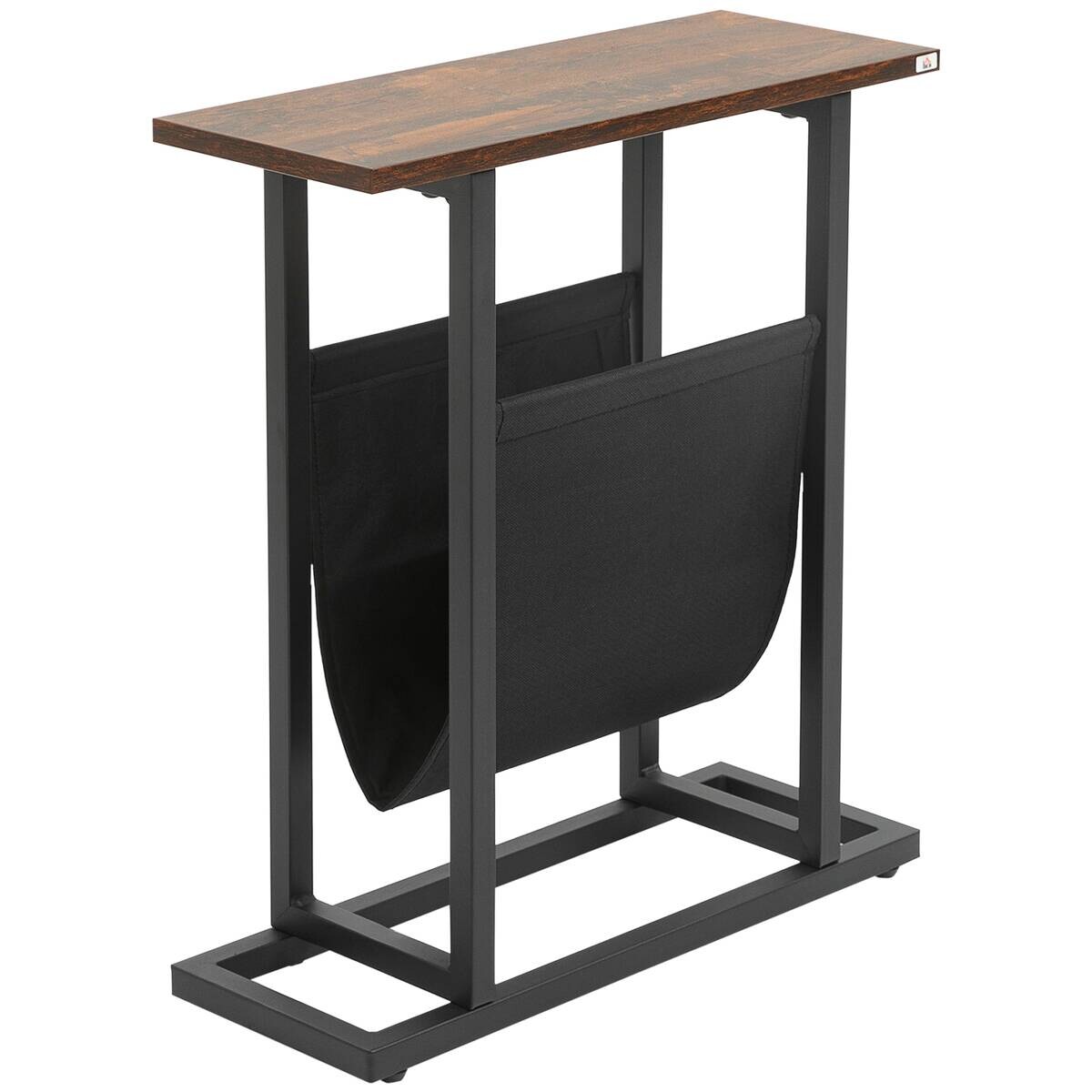 HOMCOM Beistelltisch schwarz Spanplatte B/H/L: ca. 19x49x55 cm