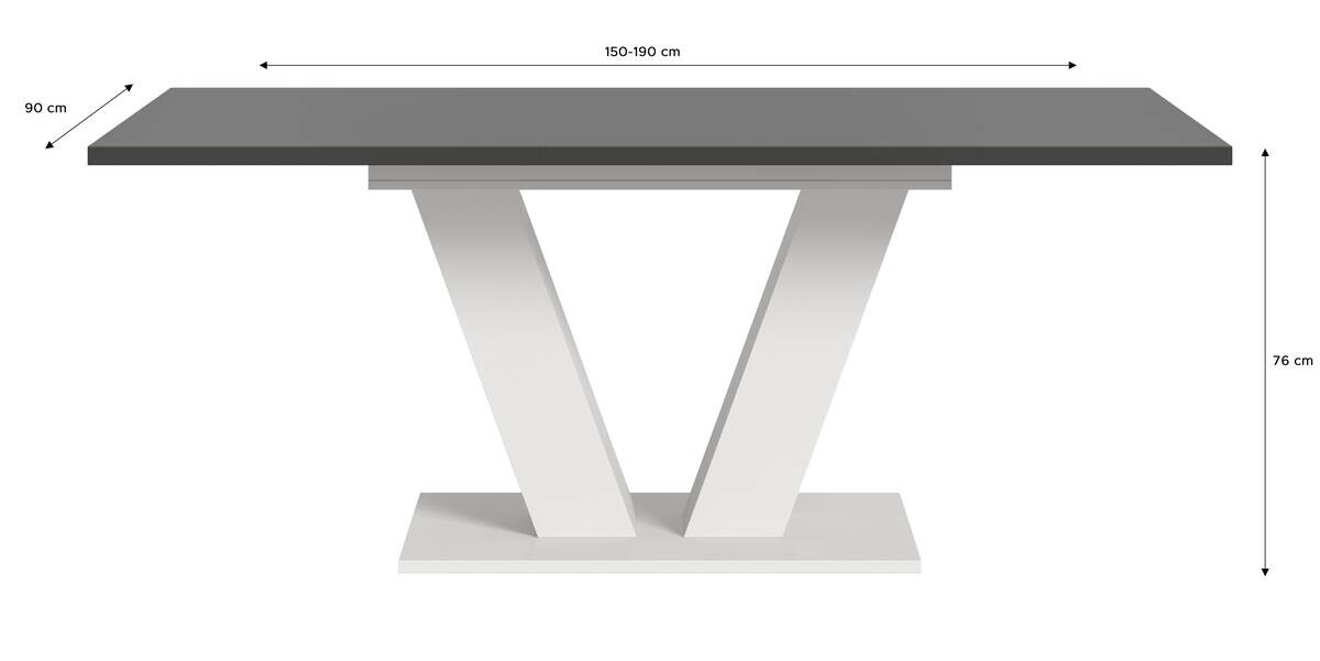 Esstisch MOTION grau B/H/T: ca. 150x76x90 cm