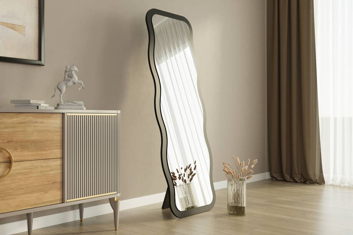 moebel17 Wandspiegel Arol schwarz B/H/T: ca. 50x160x2,5 cm