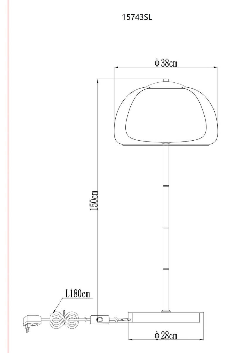 GLOBO Stehleuchte Chrom schwarz Metall Glas B/H/L: ca. 44x37x44 cm