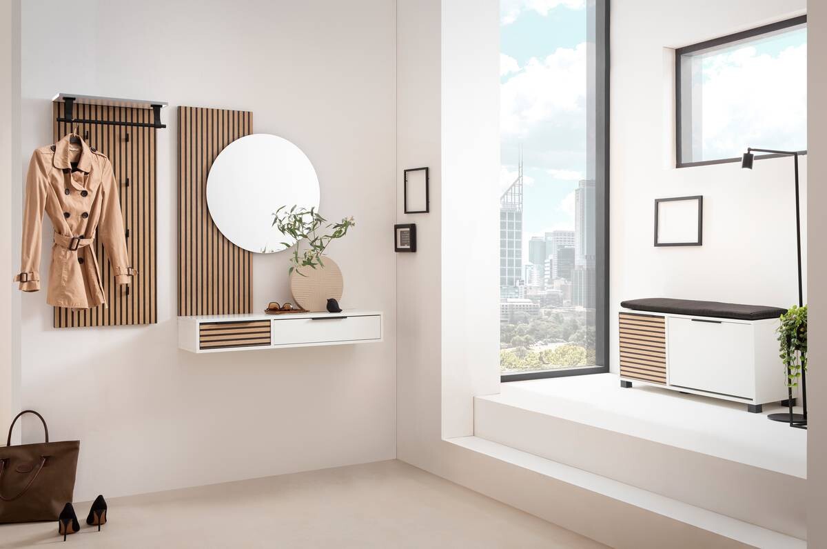 Konsolentisch Loft weiß matt B/H/T: ca. 103,7x16,4x32,05 cm