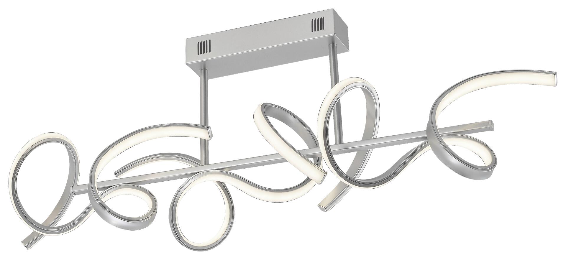 Just Light Deckenleuchte Curls silber Alu B/H/L: ca. 21x30x82 cm