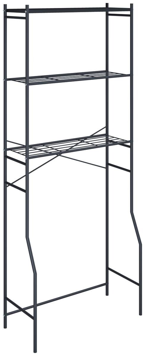 Waschmaschinenschrank Tubas schwarz B/H/T: ca. 64x160x25 cm