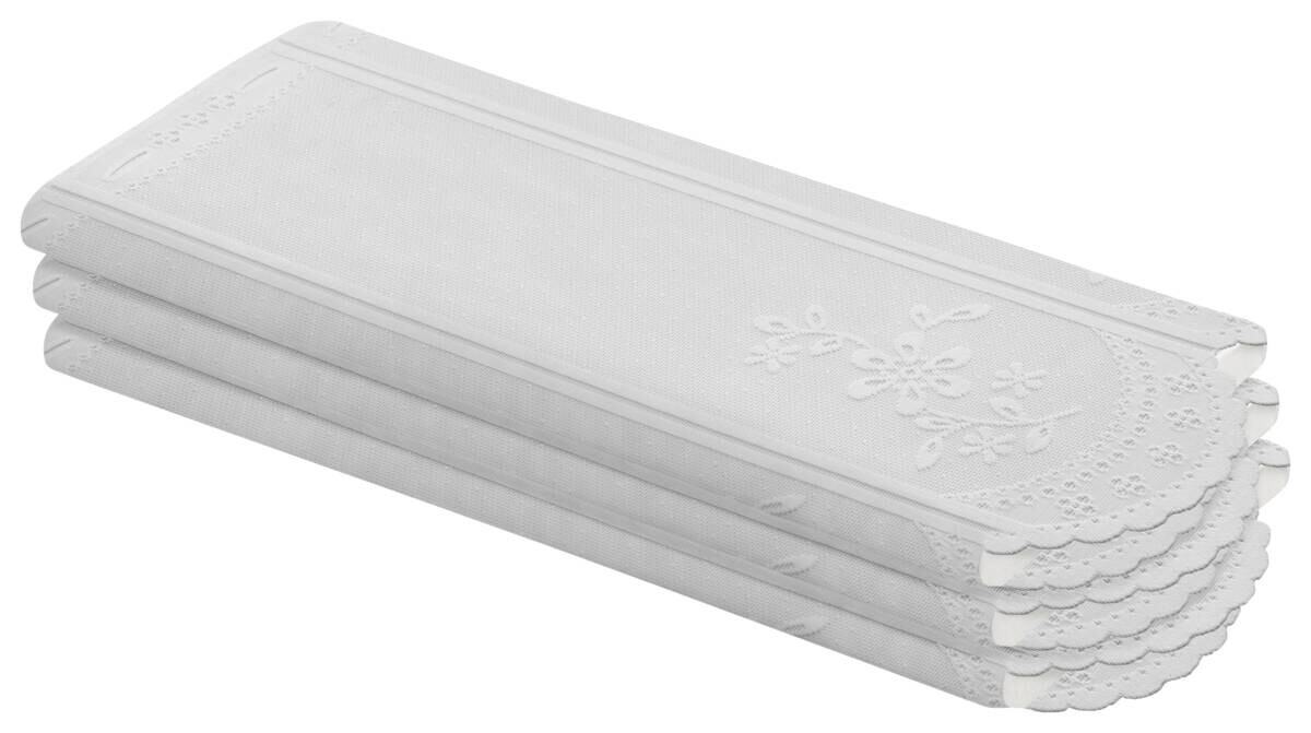 Scheibengardinen-Meterware weiß H: ca. 60 cm