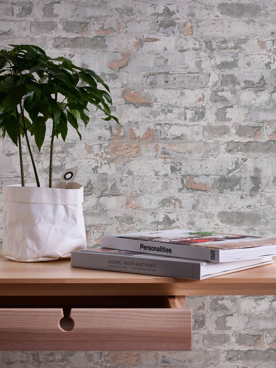 A.S.Creation Vliestapete weiß rot B/H/D: ca. 53x1005x8 cm