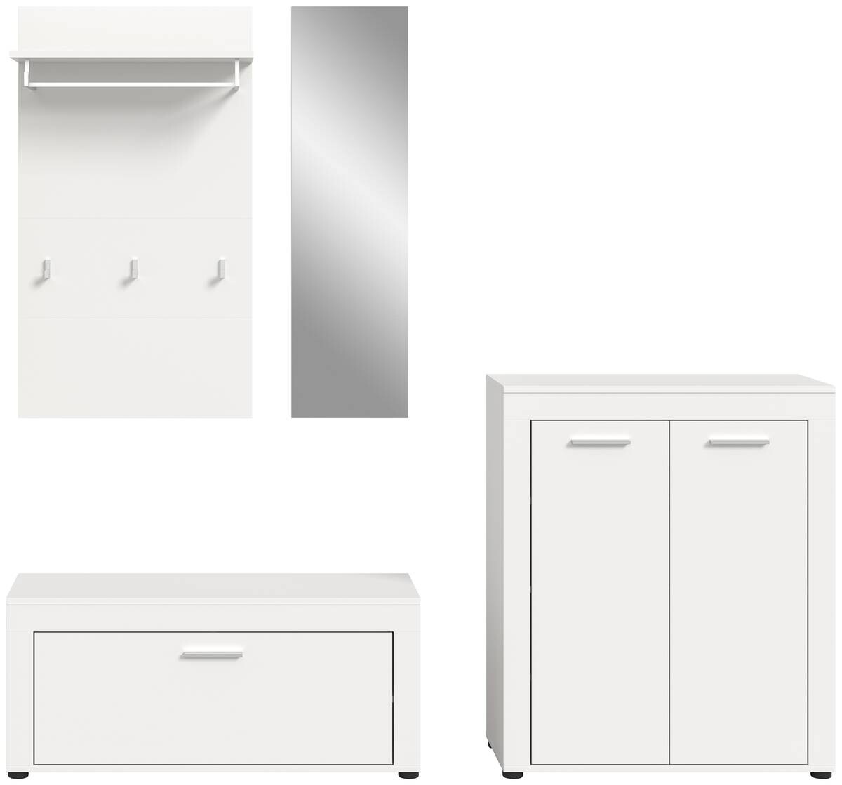 Garderobe JAM weiß B/H/T: ca. 200x191x35 cm