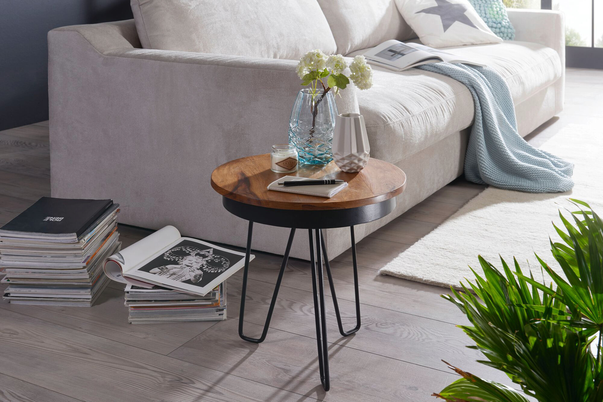 Beistelltisch rosenholz Holz B/H/T: ca. 43x45x43 cm