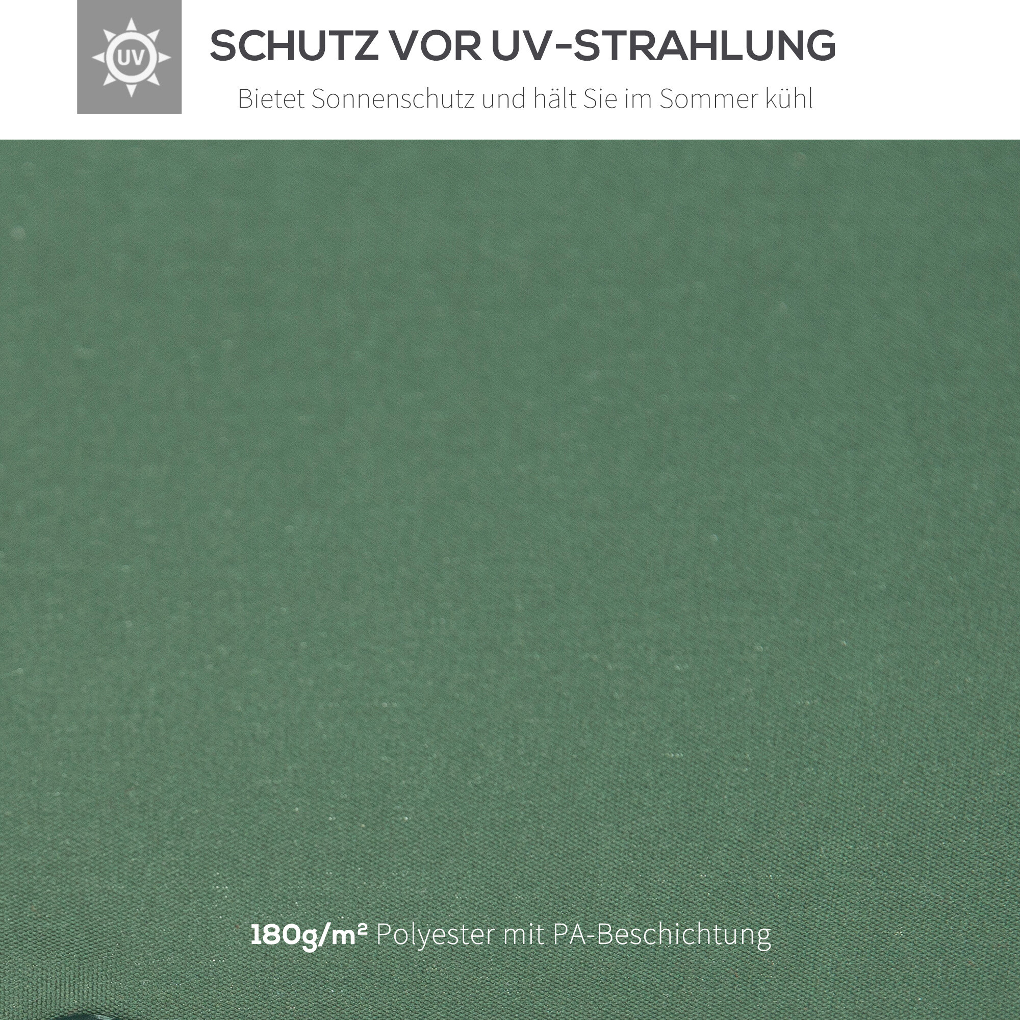 Outsunny Ersatzdach für Metallpavillon grün Polyester-Mischgewebe B/H/L: ca. 300x75x300 cm