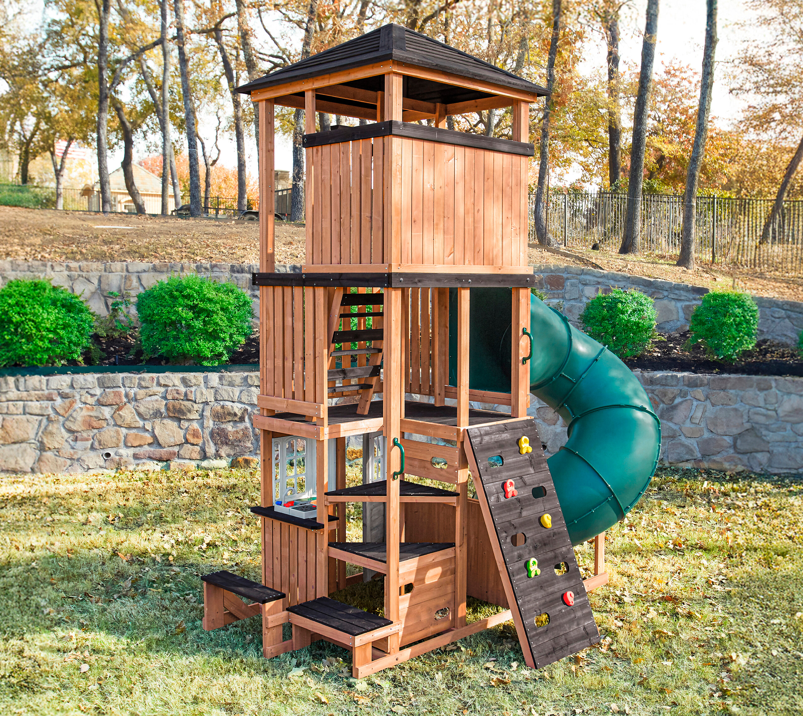 Zwerkules Spielturm Ramba natur B/H/L: ca. 295x380x195 cm