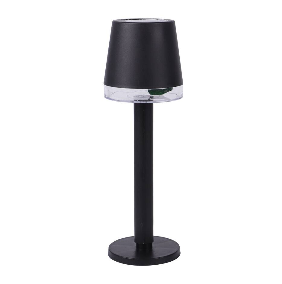 Solarleuchte schwarz Kunststoff H/D: ca. 23,5x8 cm