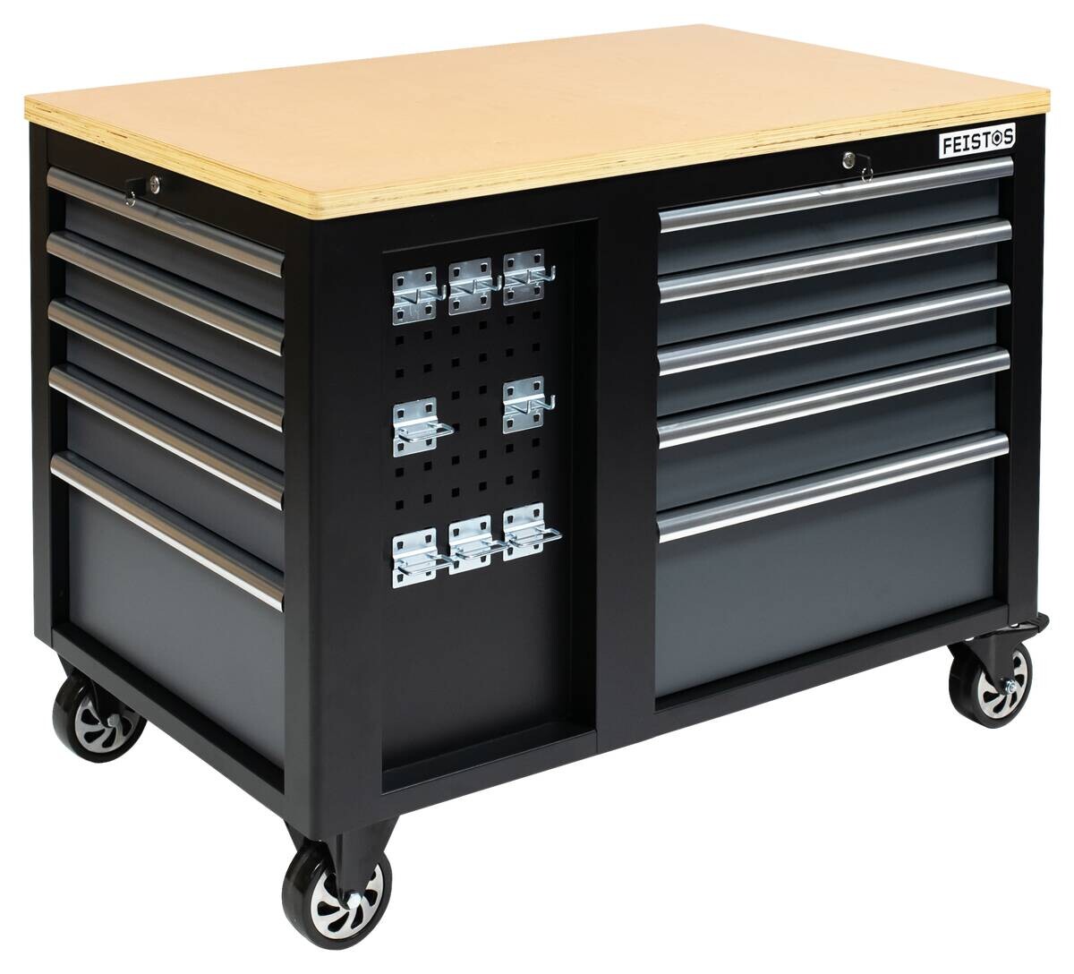 Werkbank Hektor schwarz B/H/L: ca. 114x89x73 cm