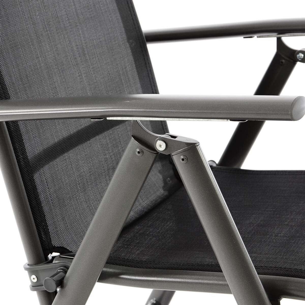 VCM Gartenstuhl schwarz Kunststoff B/H/L: ca. 60x155x55 cm