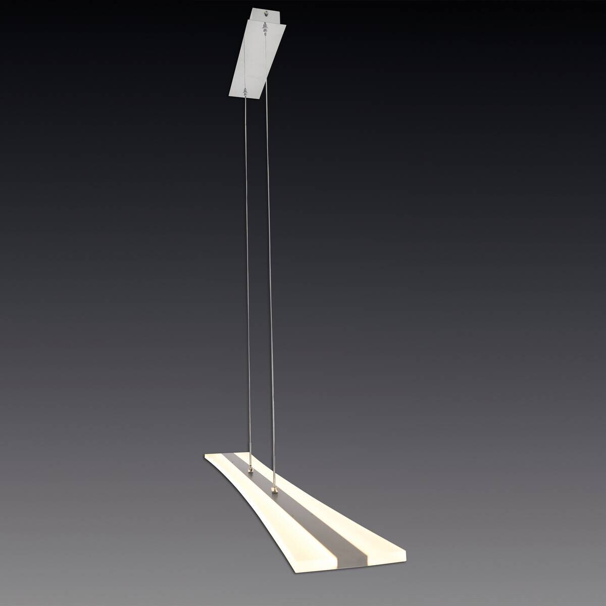 Näve Leuchten Pendelleuchte 7060150 stahlfarbig Kunststoff Metall B/H/T: ca. 16x120x100 cm null 2 Brennstellen