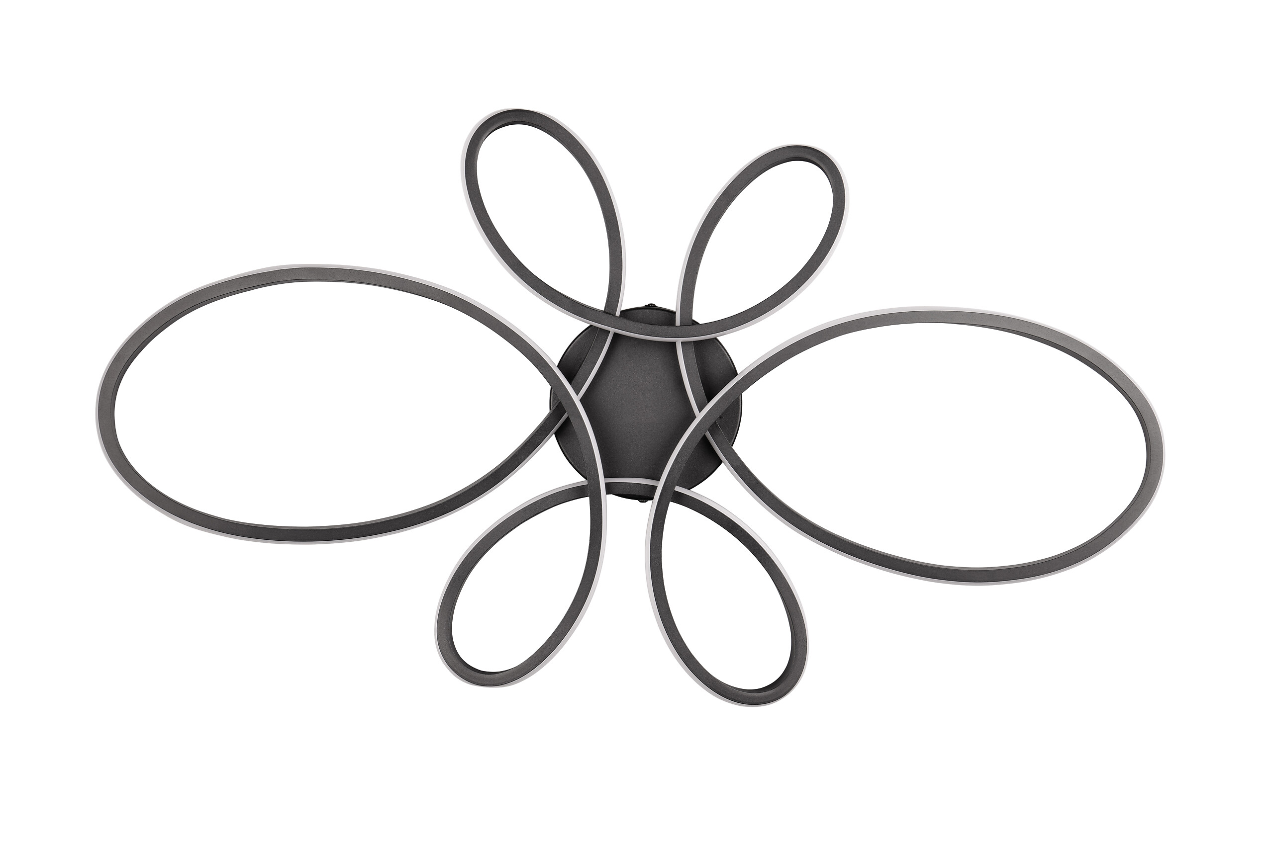 Trio LED-Deckenleuchte Fly mattschwarz Metall B/H/L: ca. 7,5x45,5x83 cm