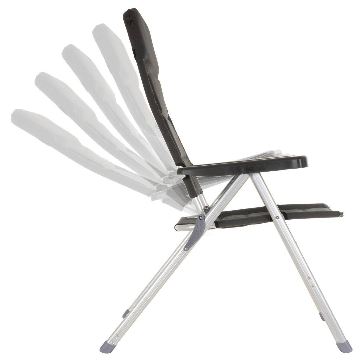 VCM Garten-Klappstuhl schwarz Polyester B/H/T: ca. 63x122x58 cm