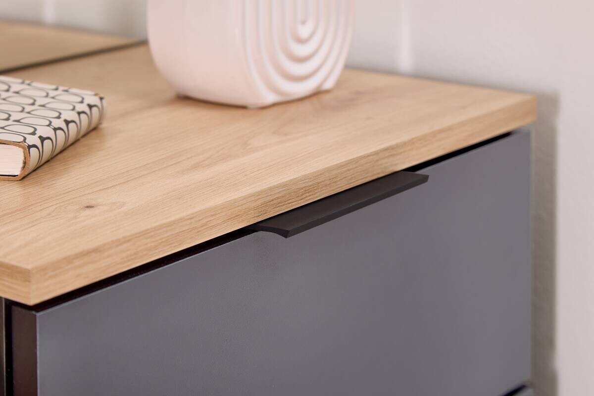 Garderobe Simple anthrazit Eiche Artisan Nachbildung B/H/T: ca. 88x195x35 cm